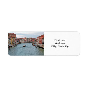 Venice Waterway Returadress Etikett