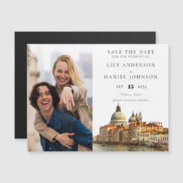 Venice Wedding Photo Save The Date Magnetisk Inbjudningskort