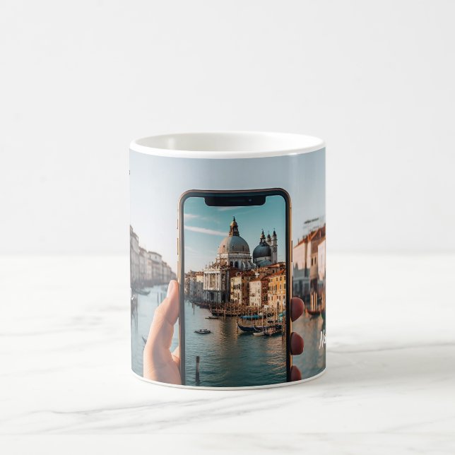 Venice's Timeless Canals: Mug for Travel Lovers Kaffemugg (Center)