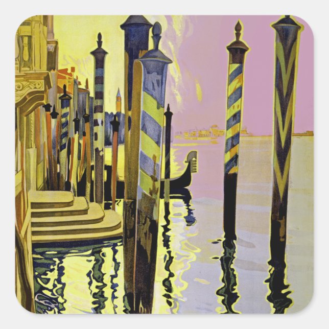 Venise et le Lido Fyrkantigt Klistermärke (Framsida)