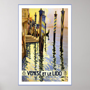 "Venise et le Lido" Poster Vintage resor