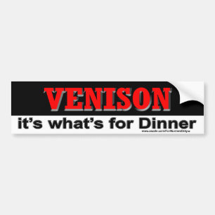 VENISON är det vad är för middagbildekal Bildekal