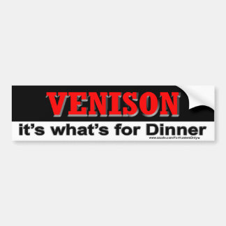 VENISON är det vad är för middagbildekal Bildekal