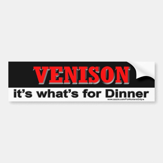 VENISON är det vad är för middagbildekal Bildekal (Framsidan)