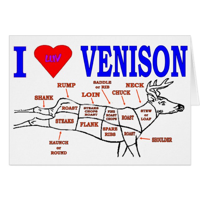 VENISON HÄLSNINGSKORT (Framsidan Horizontal)