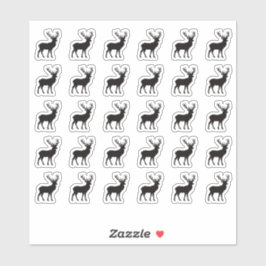 Venison Wedding Place Card Food Meal Menu Choice Klistermärken