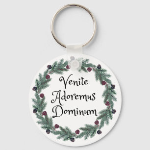 Venite Adoremus Dominum Latin Religiösa Jul Nyckelring