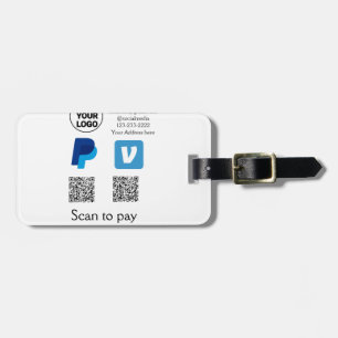Venmo-betalarskanning för att betala lägga till q bagagebricka