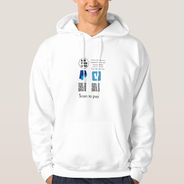 Venmo-betalarskanning för att betala lägga till q  hoodie (Framsida)