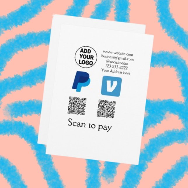 Venmo-betalarskanning för att betala lägga till q  inbjudningar (Skapare uppladdad)