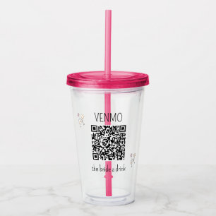 VENMO Bruden en Drink QR-kod Möhippa Take Away Mugg