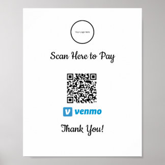 Venmo Mobile-betalning | Skanna för att Betala Pos Poster