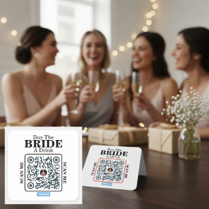 Venmo QR-kod Köp Bruden en Drink Senterparty  Fyrkantigt Klistermärke