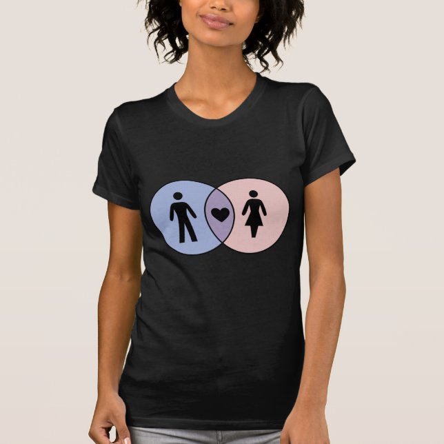 Venn Diagram Boy + Girl T-shirt (Framsida)