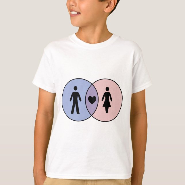 Venn Diagram Boy + Girl Tröja (Framsida)