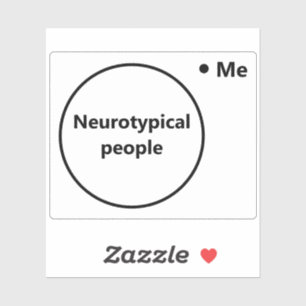 Venn-diagram inte typisk specialskuren vinyldekal klistermärken