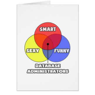 Venndiagram ... Databasadministratörer Hälsningskort