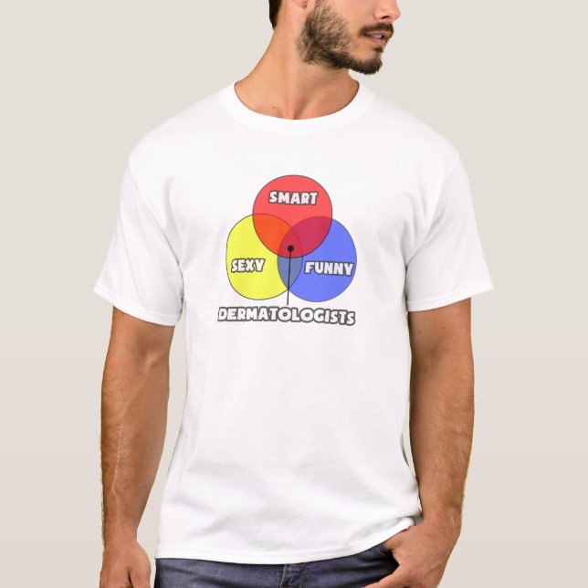 Venndiagram ... Dermatologister T-shirt (Framsida)