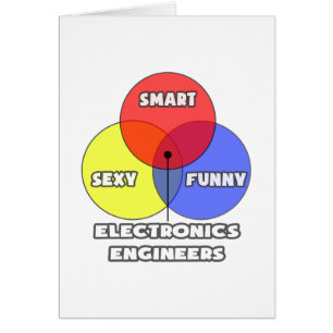 Venndiagram ... Electronics Ingenjör Hälsningskort
