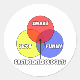 Venndiagram ... Gastroenterologer Runt Klistermärke