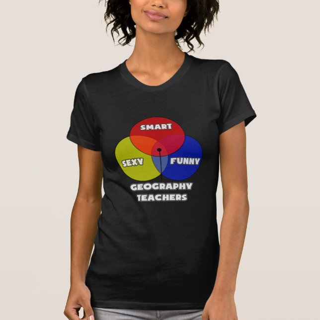 Venndiagram ... Geografiska lärare T-shirt (Framsida)