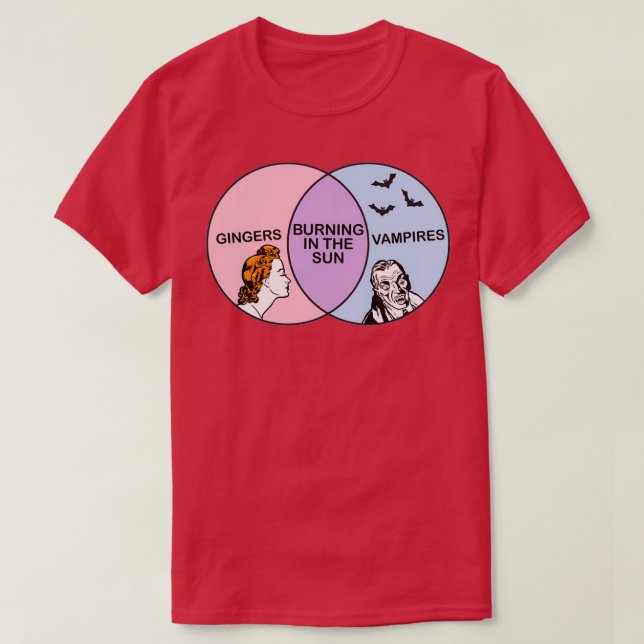 Venndiagram GingersVampires T Shirt (Design framsida)