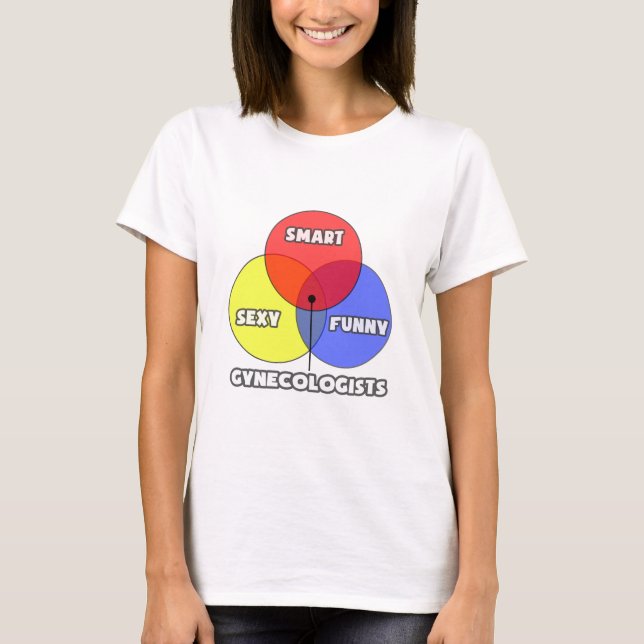 Venndiagram ... Gynekologer T Shirt (Framsida)