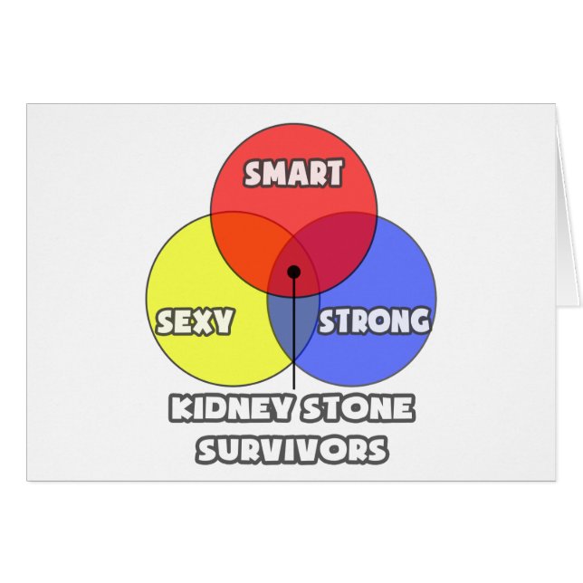 Venndiagram ... Kidney Stone Survivors Hälsningskort (Framsidan Horizontal)