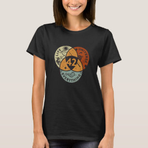 Venndiagram livet på universum och allt 42 t shirt