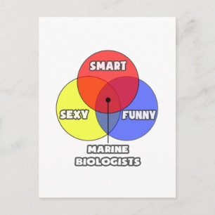Venndiagram ... Marine Biologists Vykort