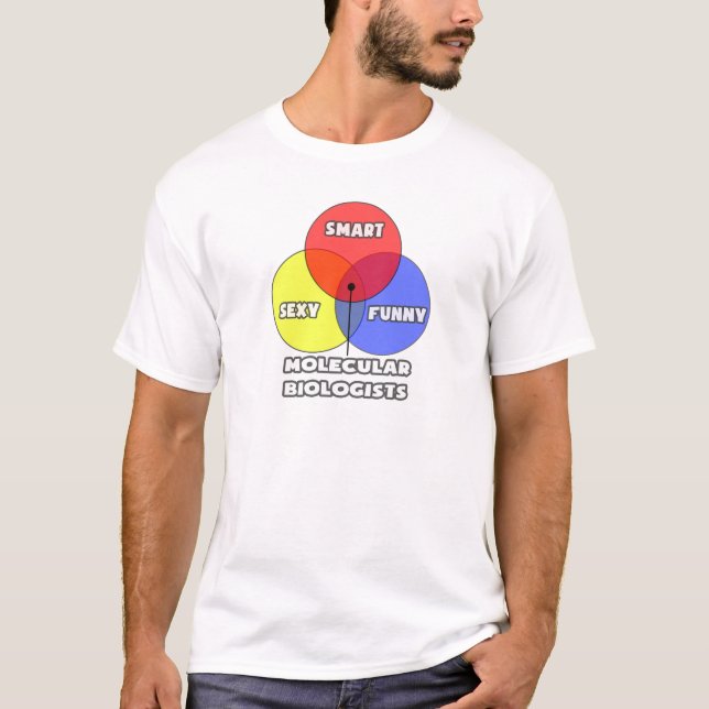 Venndiagram ... Molekylärbiologer T-shirt (Framsida)