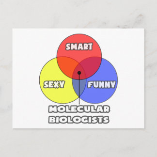 Venndiagram ... Molekylärbiologer Vykort