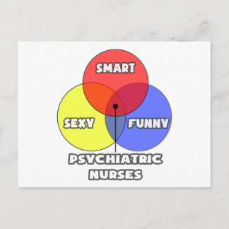 Venndiagram ... Psykiska sjuksköterskor Vykort