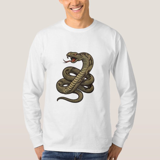 Venom Fury: Deadly Rattlesnake Strejka T Shirt (Framsida)