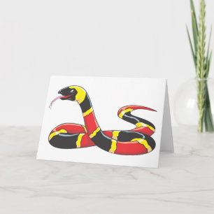 Venomous östlig korallorm helgkort