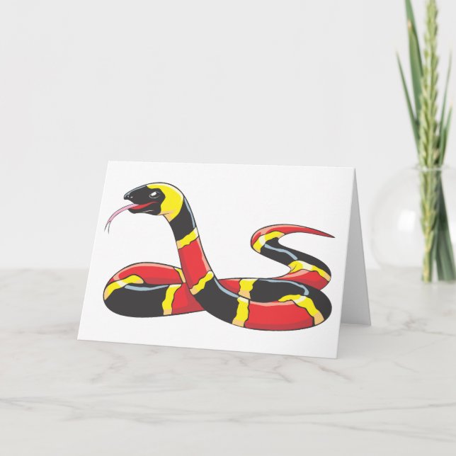 Venomous östlig korallorm helgkort (Framsida)