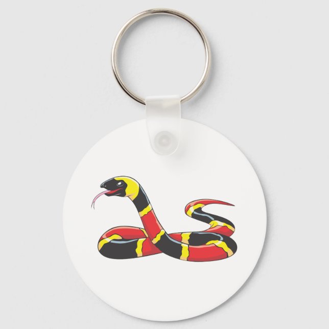 Venomous Östra Coral Snake Nyckelring (Framsida)