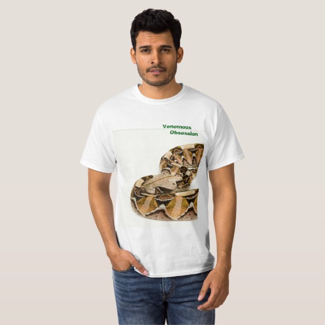 Venomous tvångstankeGaboon huggorm Tee (Hel framsida)