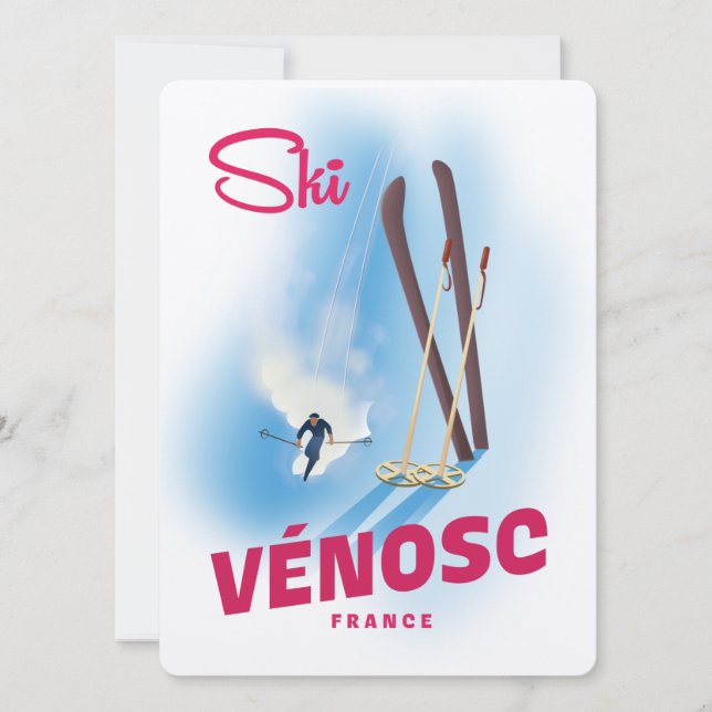 Vénosc Frankrike att åka skidor (Framsida)