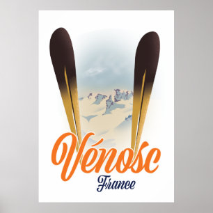 Vénosc, Frankrike Ski poster