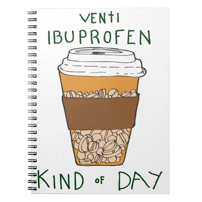 Venti Ibuprofen Sorts Dag Anteckningsbok (Framsidan)
