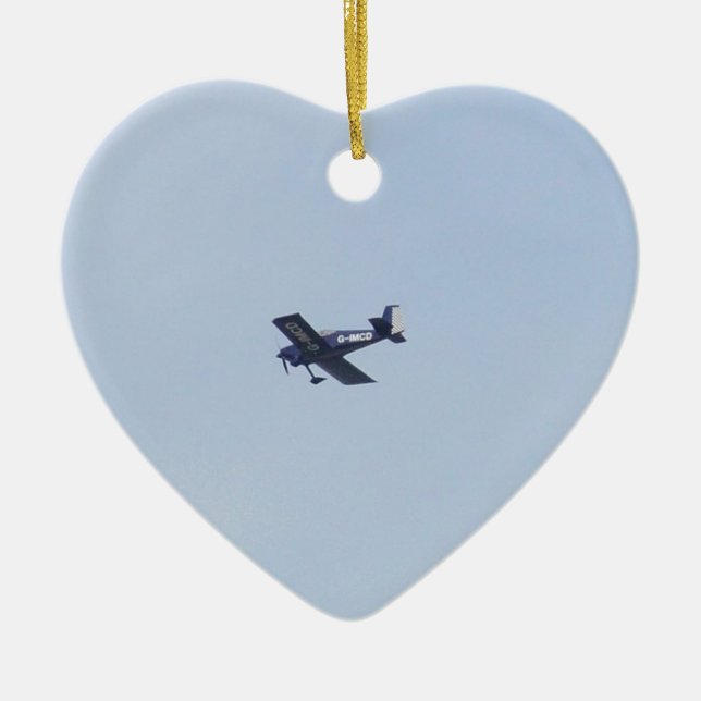 Ventiler RV-7 Ljusflygplan Julgransprydnad Keramik (Framsidan)