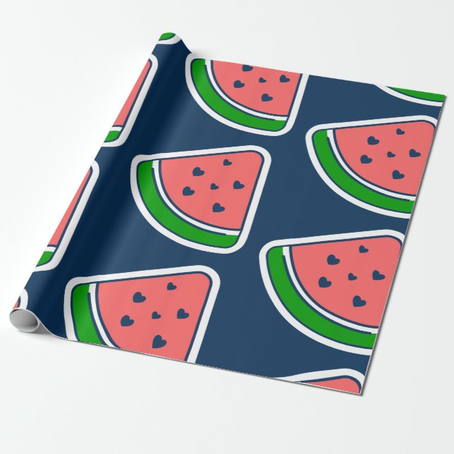 Ventin av fruktvalentin från gräddhjärtmelon 1960- presentpapper (Utrullad)