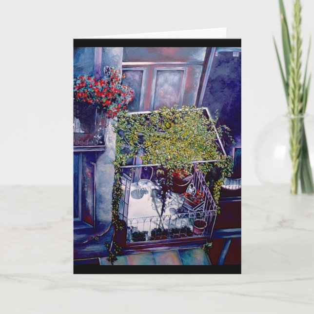 Ventiskt eftermiddagshälsningskort kort (Framsida)