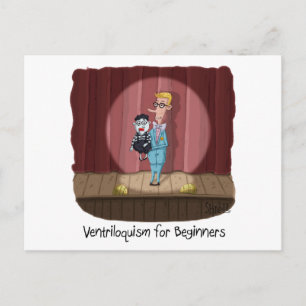 Ventrilokinism för nybörjare vykort
