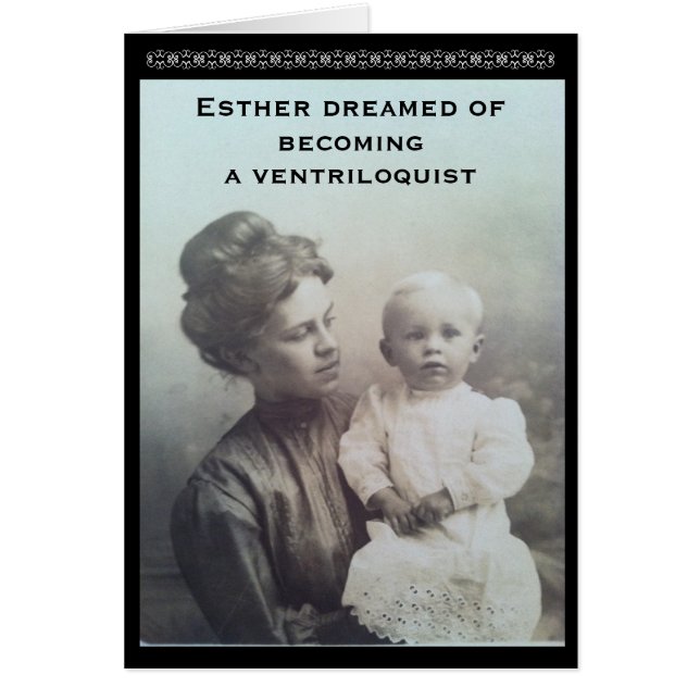 Ventriloquist Dream-Vintage Hälsningskort (Framsidan)