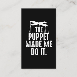 Ventriloquist Puppeteer Puppet gjorde mig till mar Visitkort