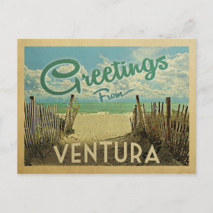 Ventura Beach Vintage resor Vykort