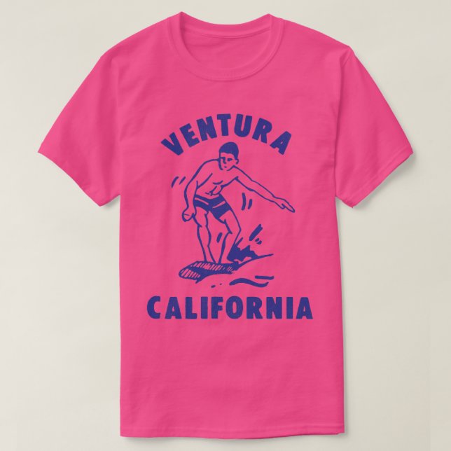 Ventura California Surfing T Shirt (Design framsida)