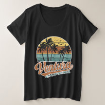 Ventura California - vintage retro sunset